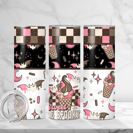 Sweet & Spooky Ice Cream 20oz Skinny Tumbler Sublimation Print