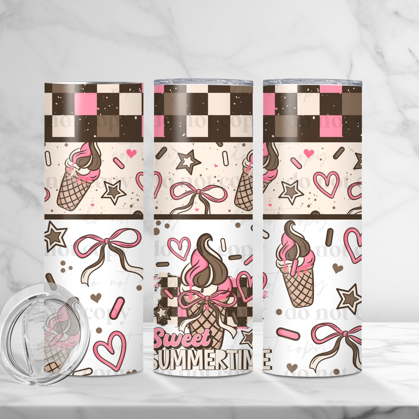 Sweet Summer Time 20oz Skinny Tumbler Sublimation Print