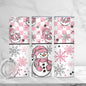 Pink Snowman 20oz Skinny Tumbler Sublimation Print