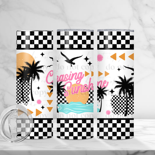 Chasing Sunshine 20oz Skinny Tumbler Sublimation Print