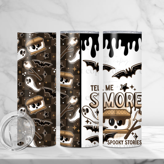 S'More Spooky Stories 20oz Skinny Tumbler Sublimation Print
