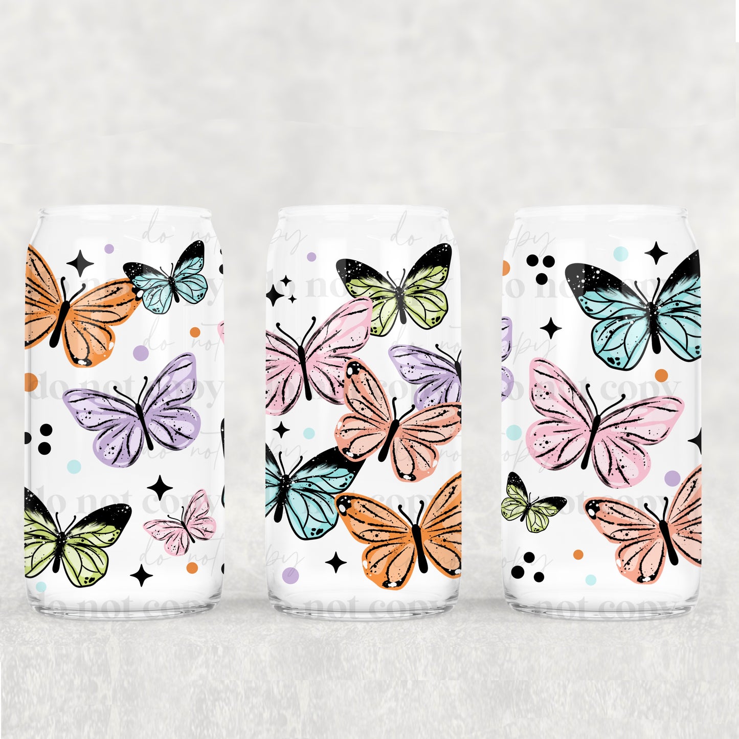 Pretty Butterflies Uv Dtf Wrap Double Sided