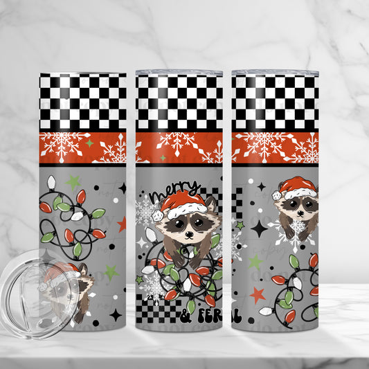 Merry & Feral 20oz Skinny Tumbler Sublimation Print