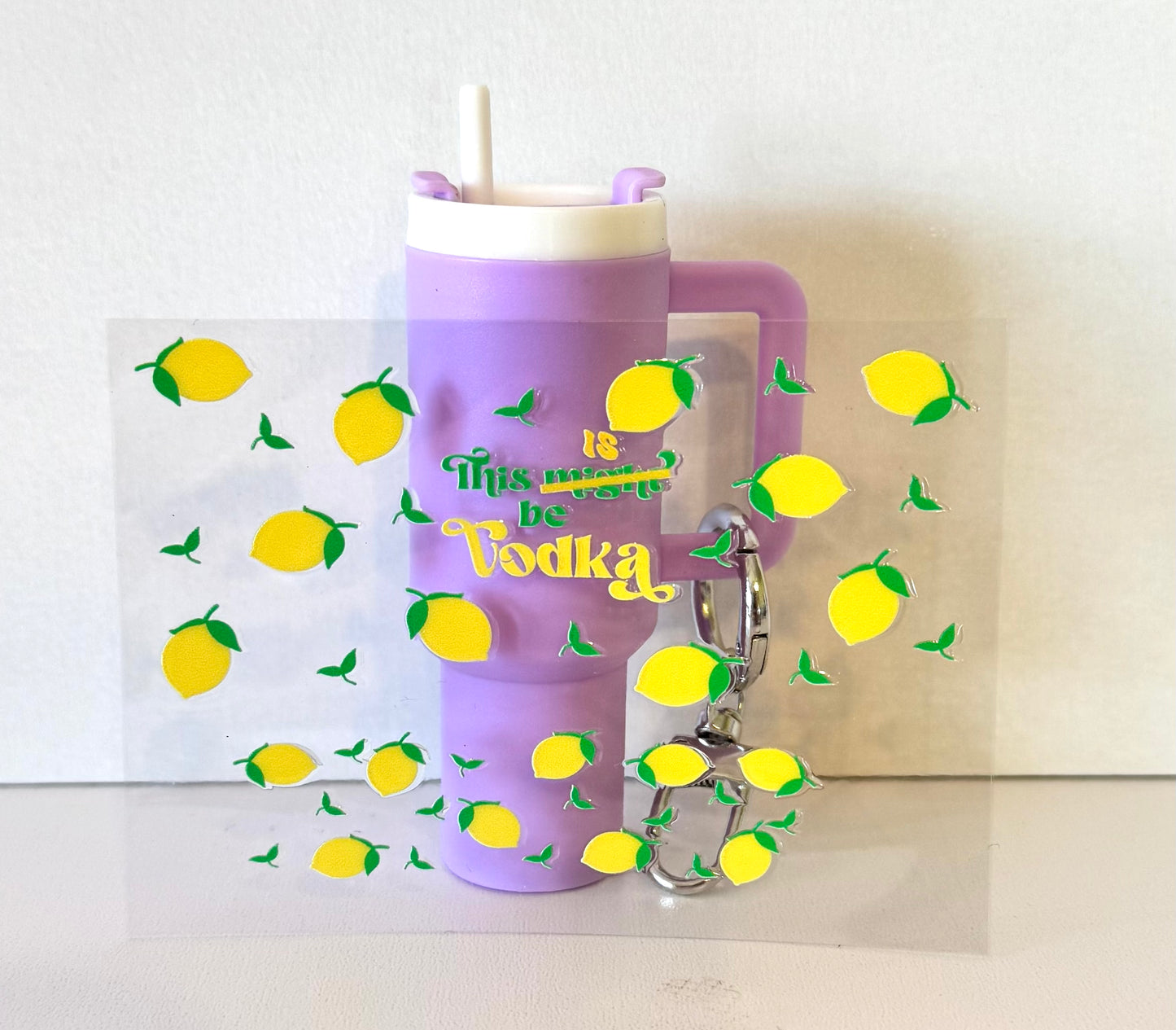 This Is  𝚖̶𝚒̶𝚐̶𝚑̶𝚝̶ Be Vodka Mini Tumbler Keychain Uv Dtf Wrap or Decal