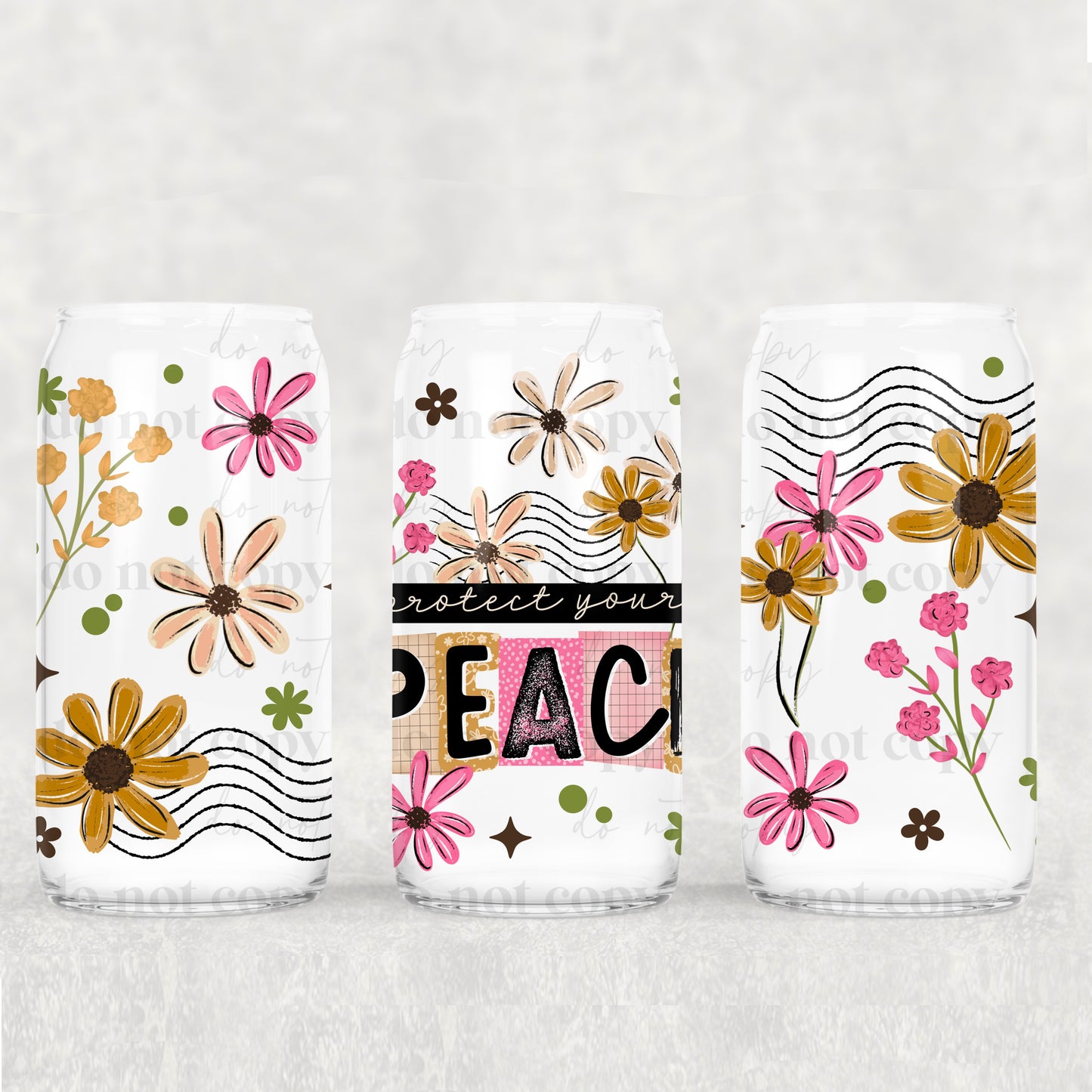 Protect Your Peace Uv Dtf Wrap Double Sided
