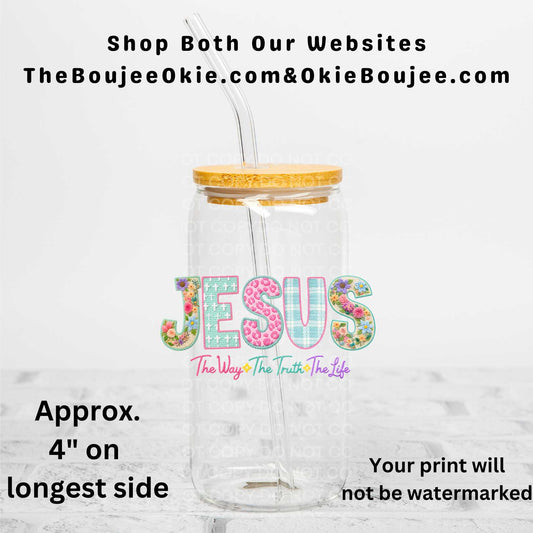 Jesus The Way The Truth The Life Uv Dtf Decal Double Sided