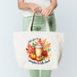 Let's Give Em Pumpkin To Talk About Tote Bag Sublimation Print