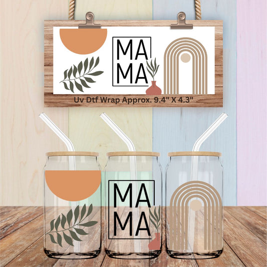 Uv Dtf Wrap Mama Boho Aesthetic Design