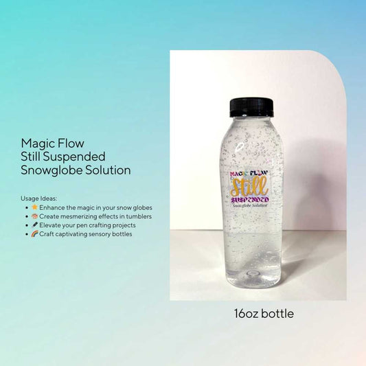 Magic Flow Still Suspended No Flow Snow Globe Solution 16oz Bottle