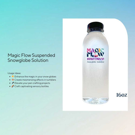 Magic Flow Suspended – Medium-Flowing Snow Globe Solution 16oz Bottle