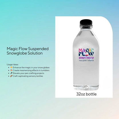 Magic Flow Suspended – Medium-Flowing Snow Globe Solution 32oz Bottle