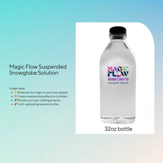 Magic Flow Suspended – Medium-Flowing Snow Globe Solution 32oz Bottle