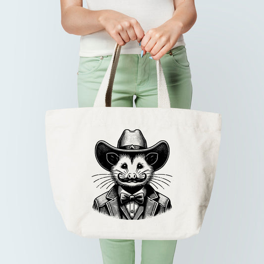 Cowboy Possum Tote Bag Sublimation Print