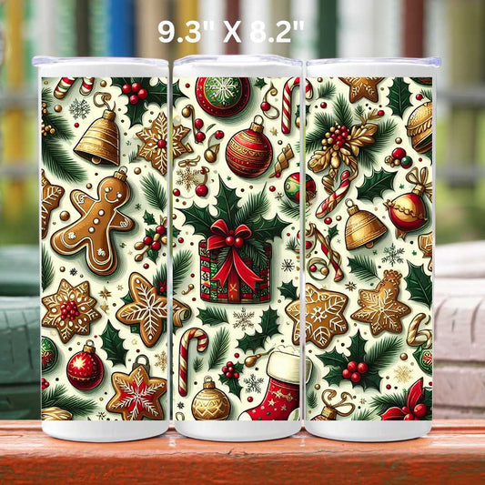 Old Fashioned Christmas 20oz Skinny Tumbler Sublimation Print