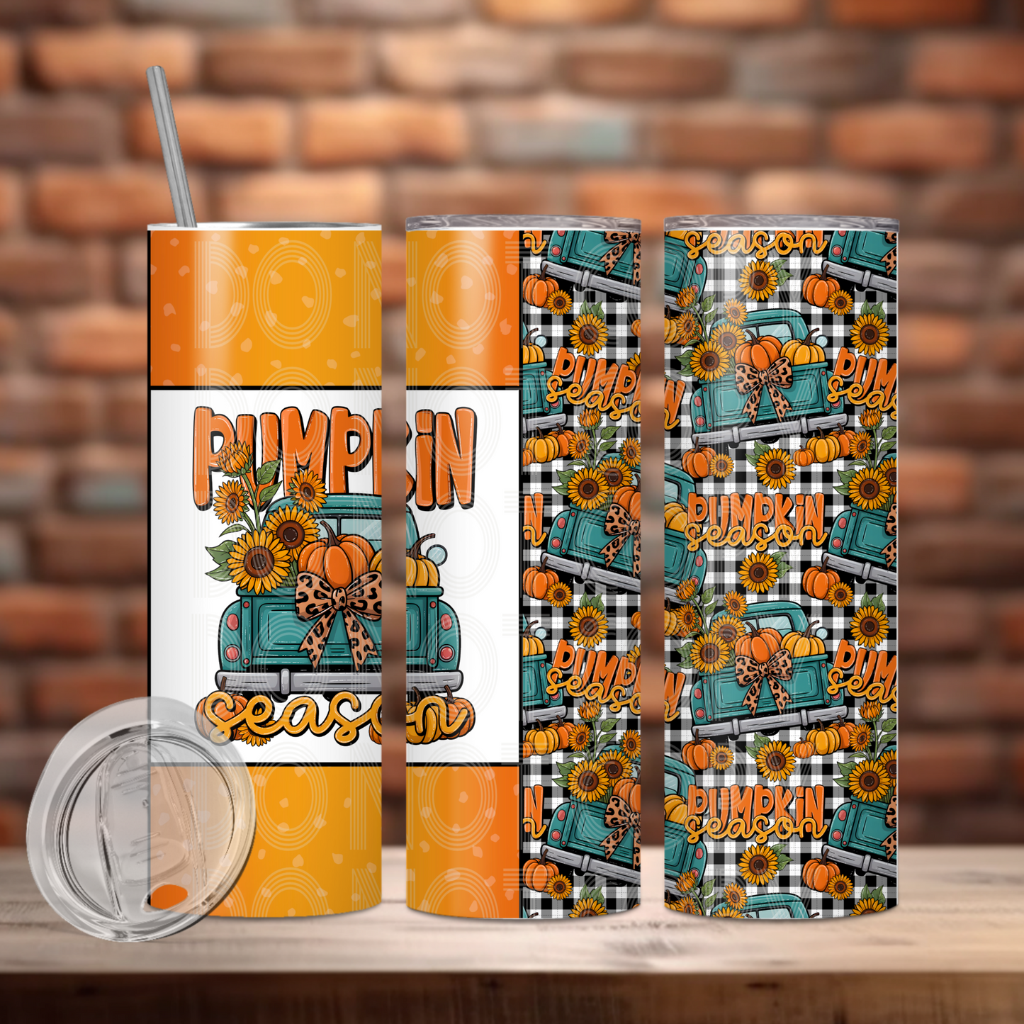 Pumpkin Season 20oz Skinny Tumbler Sublimation Print