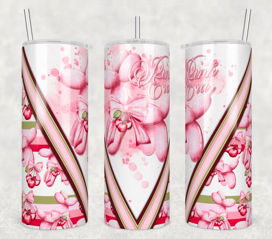 Pink Era Balloon Pup 20oz Skinny Tumbler Sublimation Print