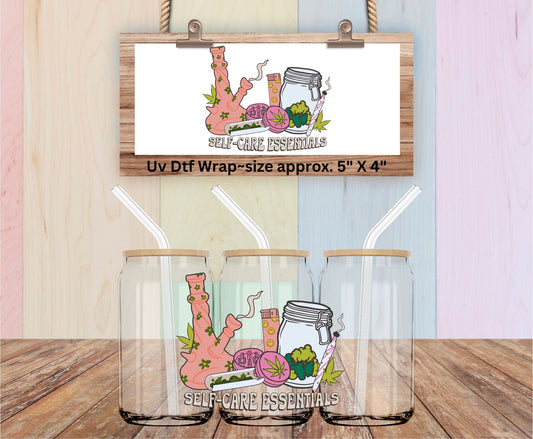 Uv Dtf Wrap Self-Care Essentials 420 Design