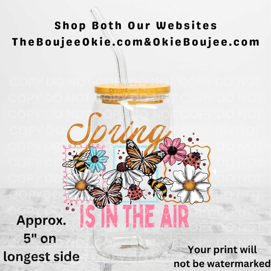 Spring Is In The Air Uv Dtf Decal Double Sided