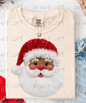 Santa (Brown) Faux Yarn Dtf Print Transfer Adult 11"