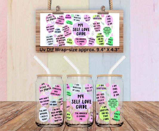 My Self Love Guide Double Sided Uv Dtf Wrap