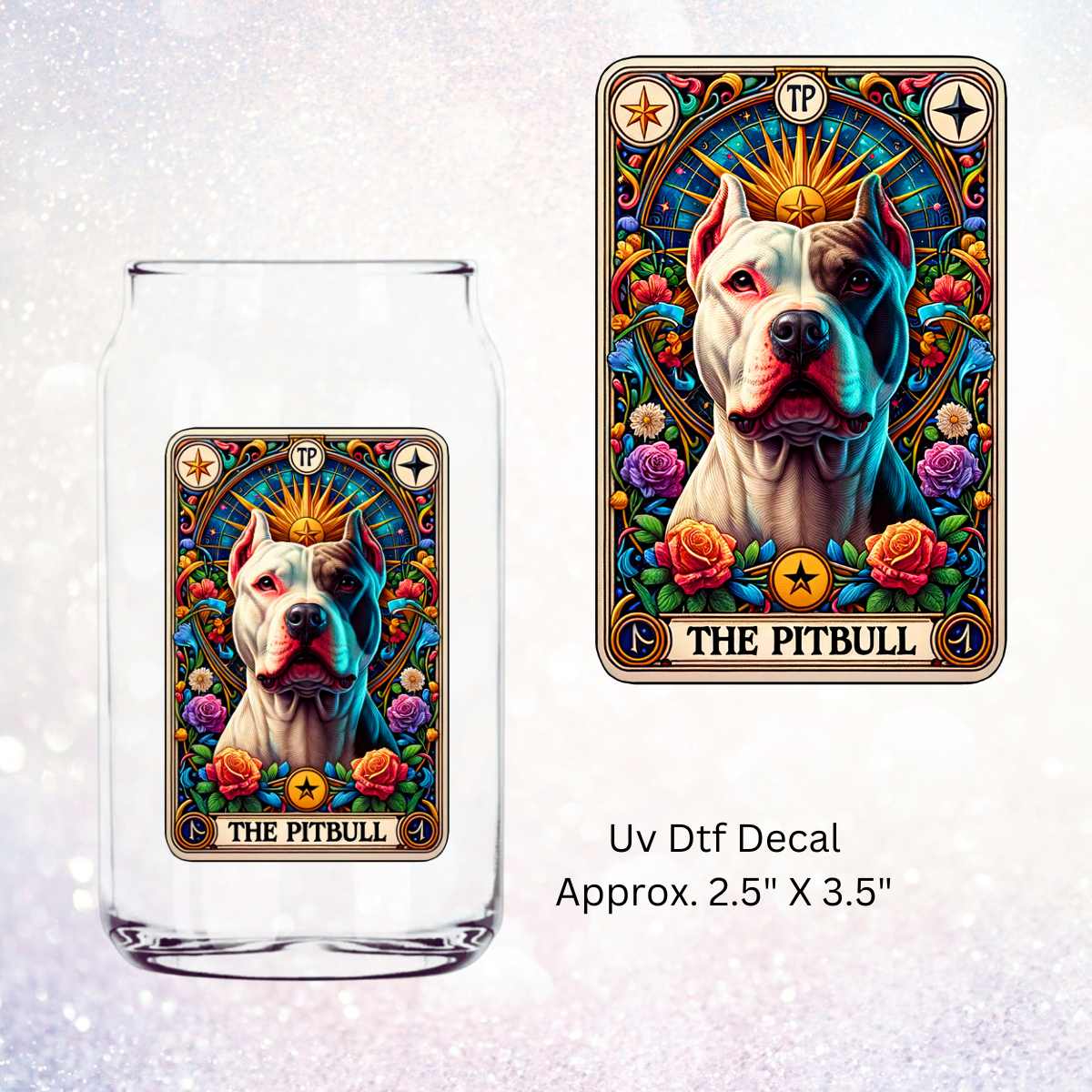 Uv Dtf Decal The Pitbull Tarot Card v1