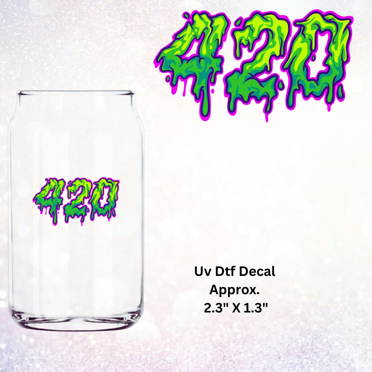 Uv Dtf Decals Set of 2 Melting 420