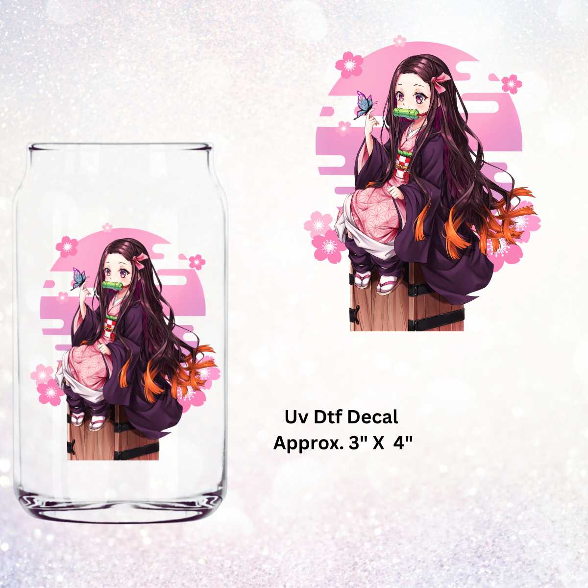 UV Dtf Decal Anime Girl