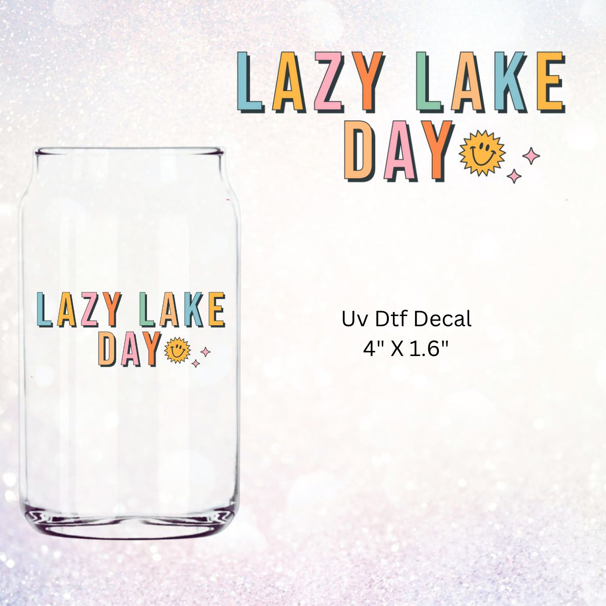 Uv Dtf Wrap Decal Lazy Lake Day