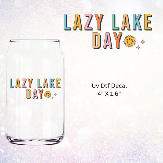 Uv Dtf Wrap Decal Lazy Lake Day