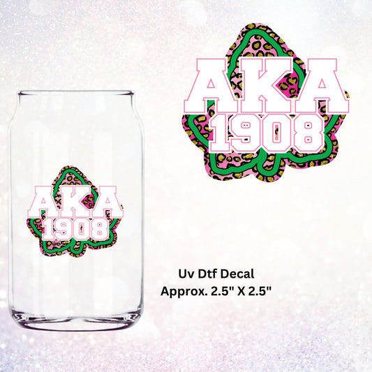 Uv Dtf Decal AKA Alpha Kappa Alpha Sorority