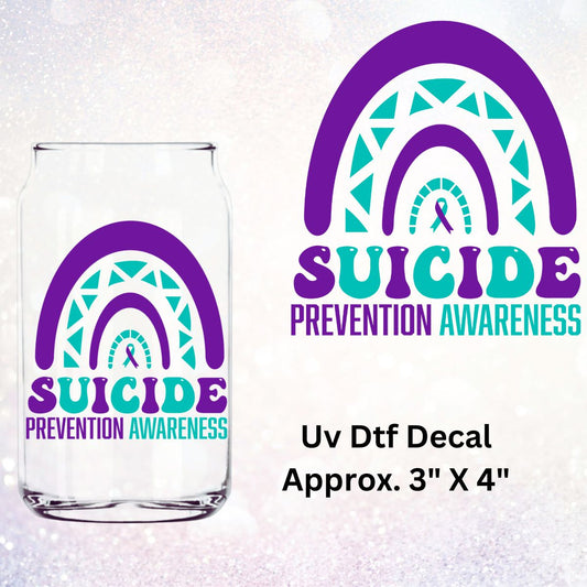 Uv Dtf Decal Suicide Prevention Awareness