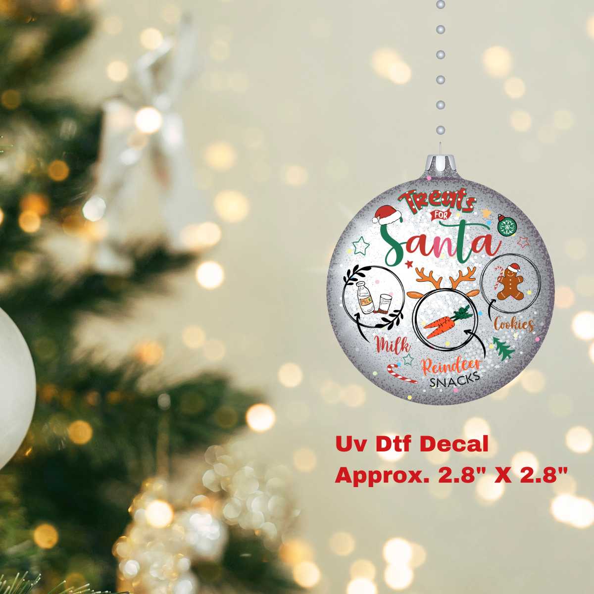 Uv Dtf Decal Treats For Santa | Christmas