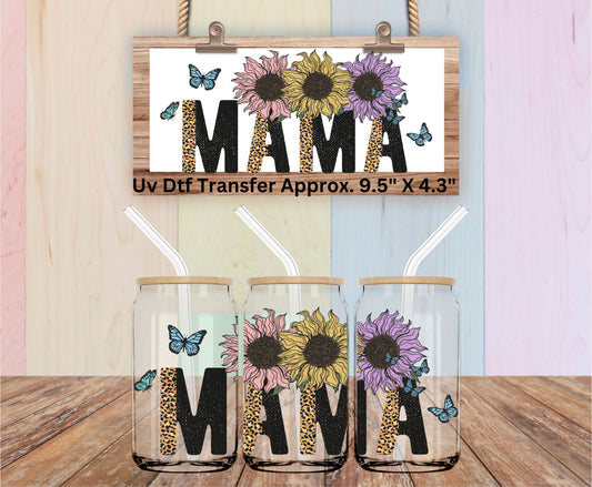 Uv Dtf Wrap Mama Sunflowers & Butterflies | Mom