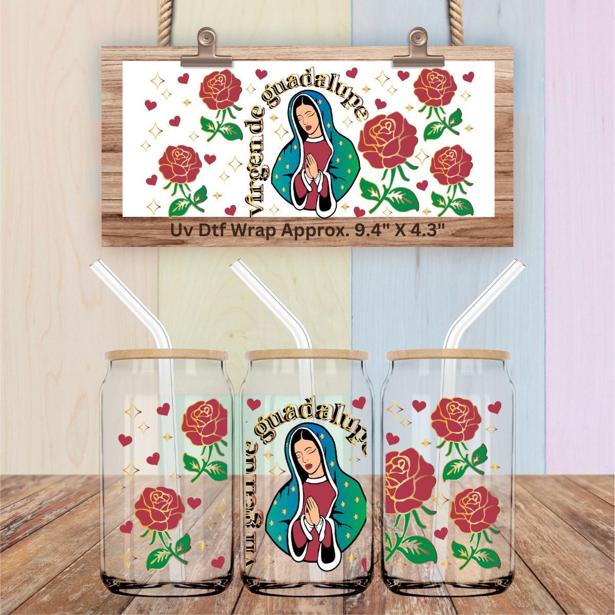Uv Dtf Wrap Virgen De Guadalupe v2 | Virgin Mother Mary