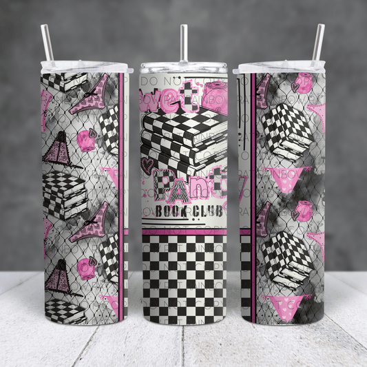Wet Panty Book Club 20oz Skinny Tumbler Sublimation Print