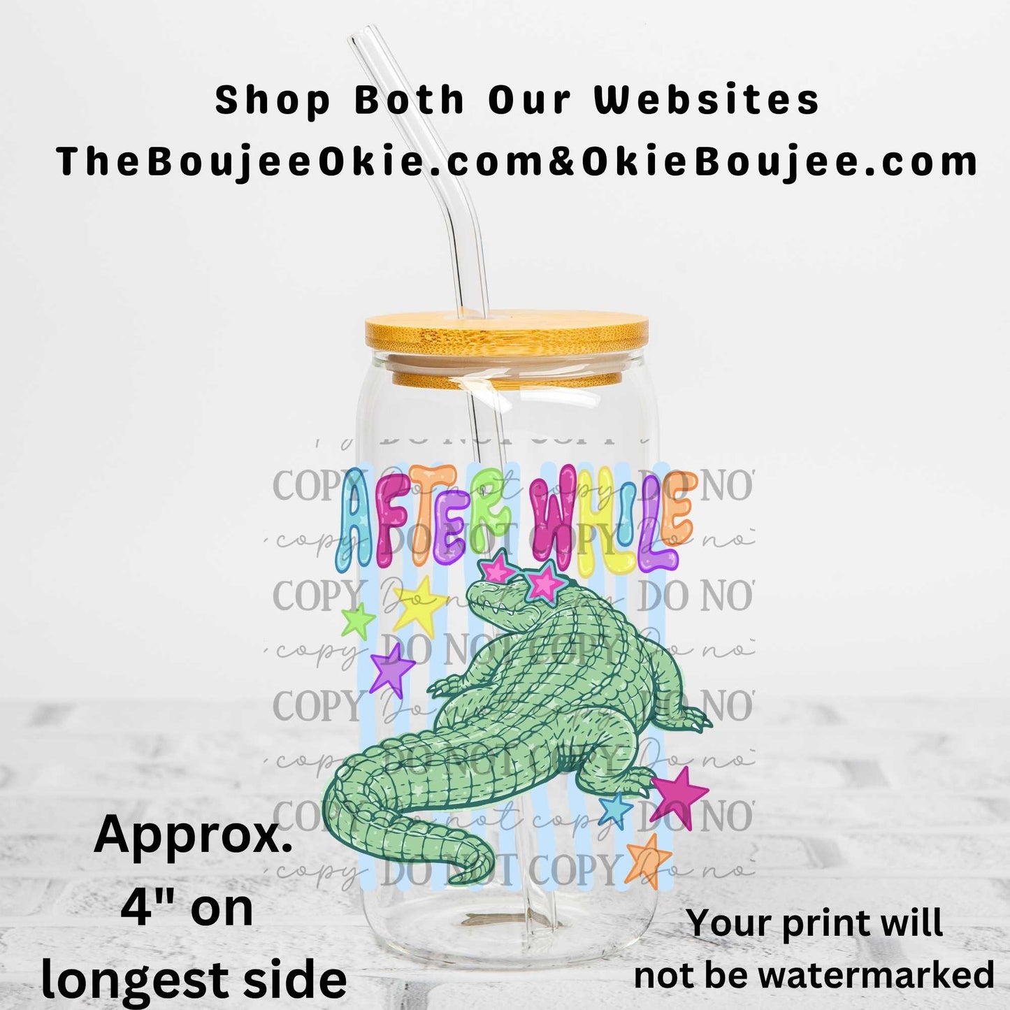After While Crocodile Uv Dtf Decal Double Sided
