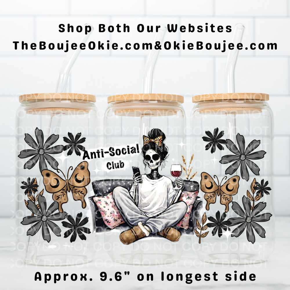 Anti Social Club Uv Dtf Wrap Double Sided