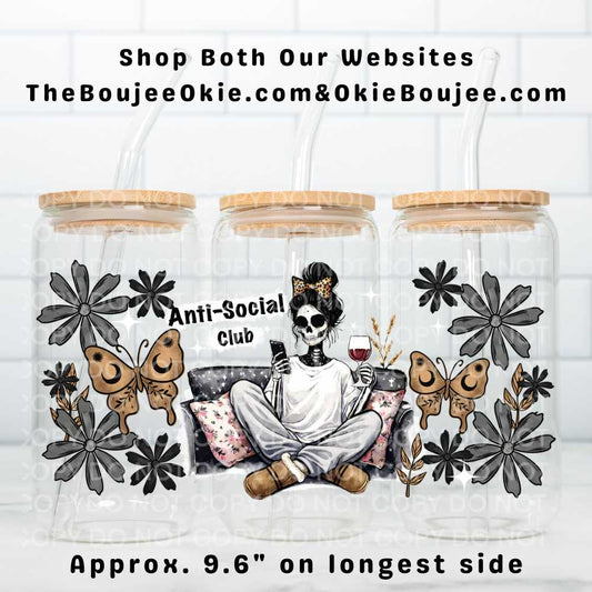 Anti Social Club Uv Dtf Wrap Double Sided