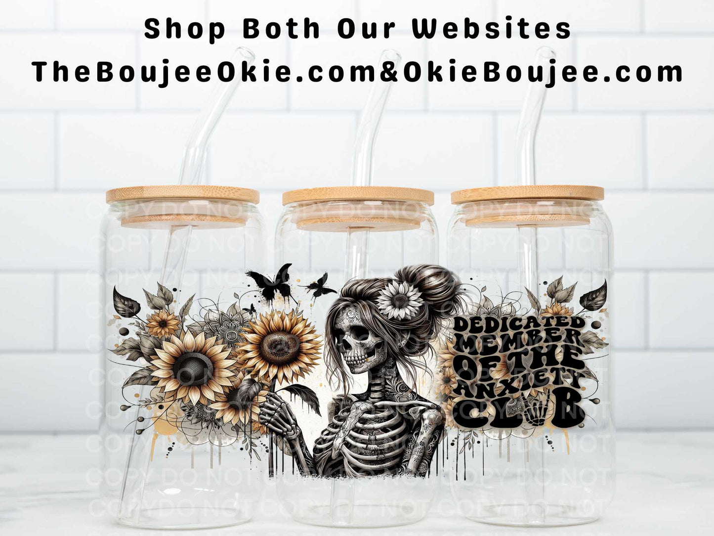 Dedicated Member Of The Anxiety Club Uv Dtf Wrap