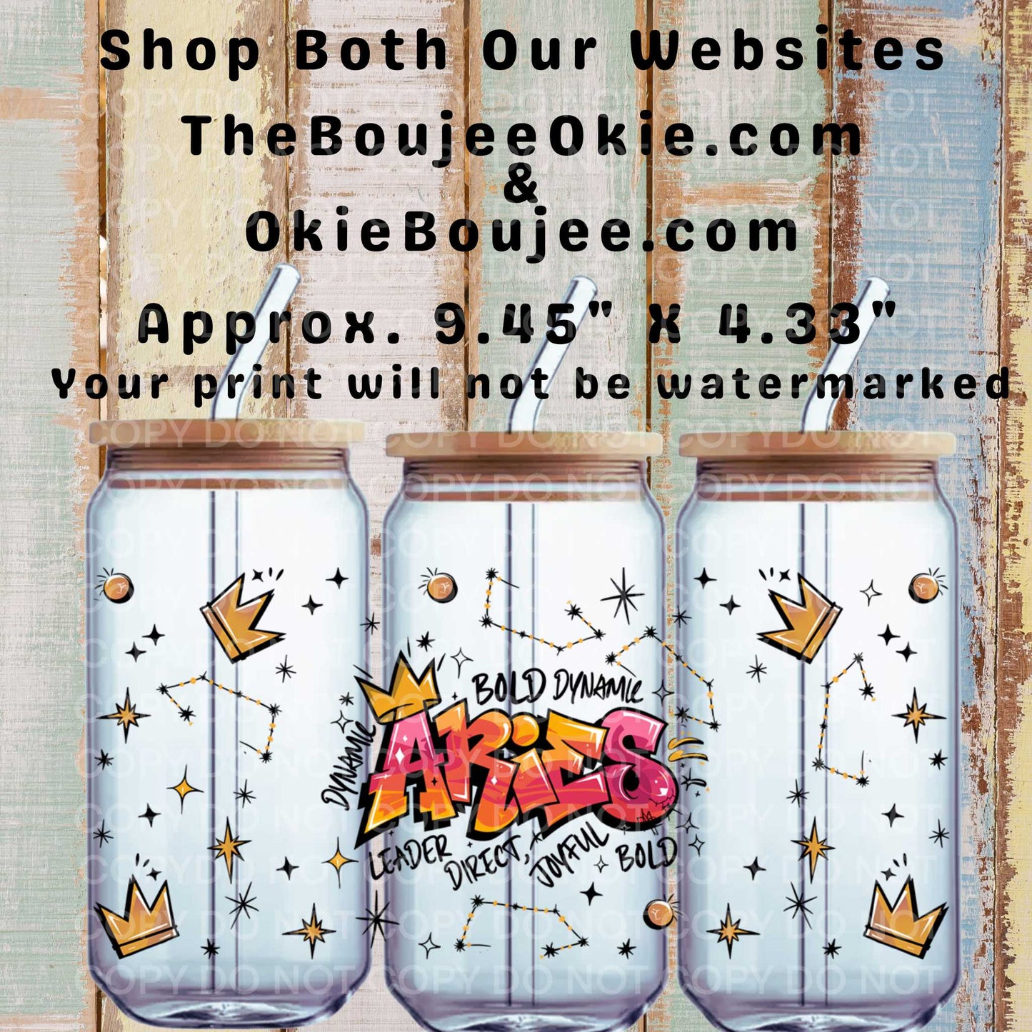 Aries Graffiti Double-Sided UV DTF Wrap