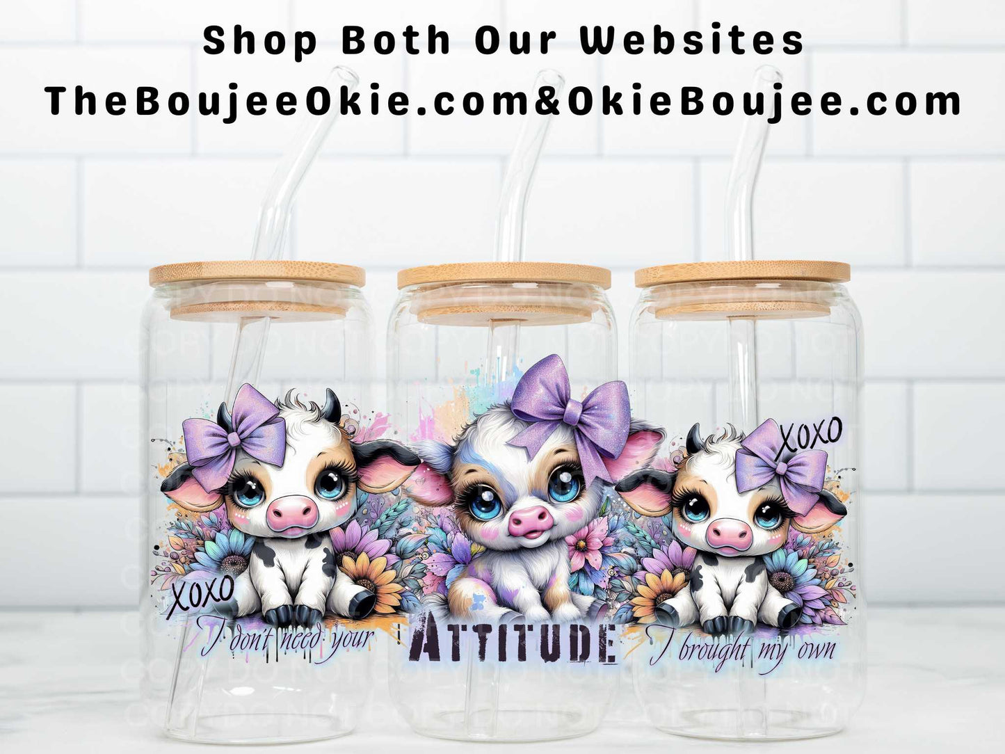 Baby Highland Cow With An Attitude Uv Dtf Wrap