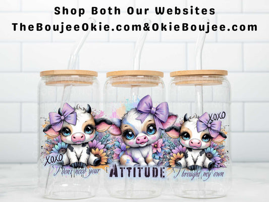 Baby Highland Cow With An Attitude Uv Dtf Wrap