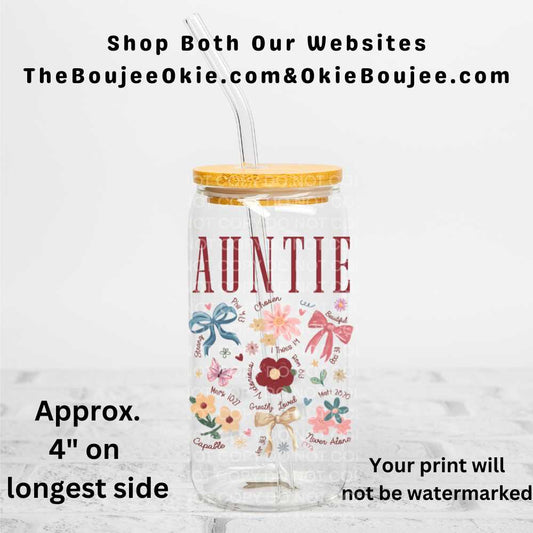 Auntie Faith Based Design Uv Dtf Decal Double Sided