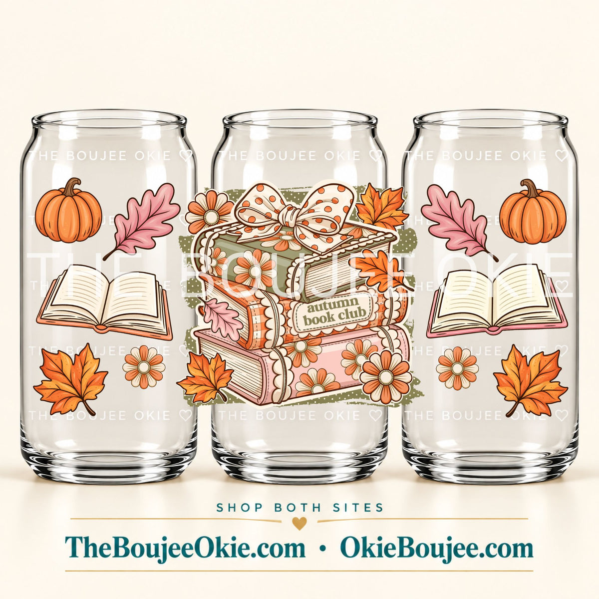 Autumn Book Club Double Sided Uv Dtf Wrap