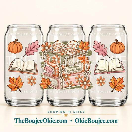 Autumn Book Club Double Sided Uv Dtf Wrap