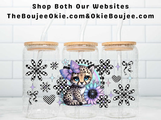 Cute Baby Cheetah Double Sided Uv Dtf Wrap