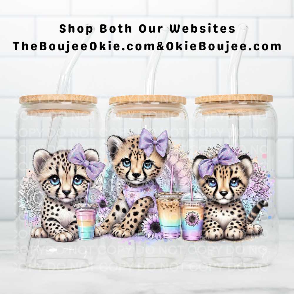 Baby Cheetahs Uv Dtf Wrap Double Sided