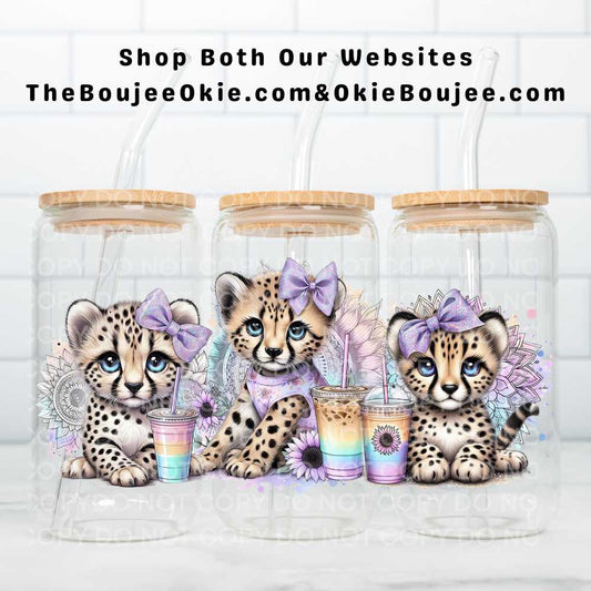 Baby Cheetahs Uv Dtf Wrap Double Sided