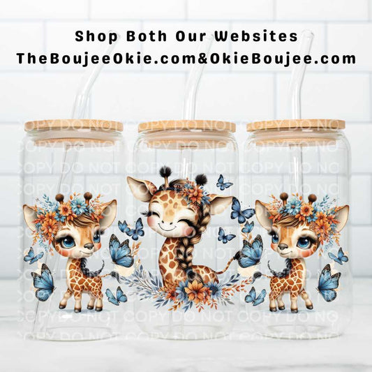 Baby Giraffes Uv Dtf Wrap Double Sided