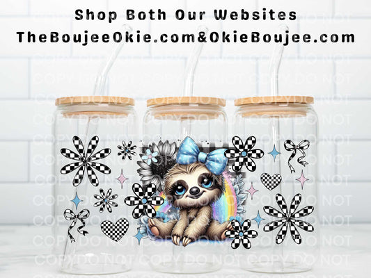 Baby Sloth Double Sided Uv Dtf Wrap